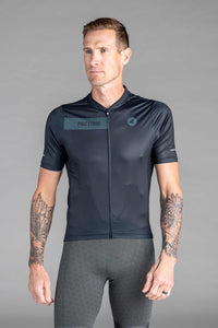 Men's Black Ascent Cycling Jersey - Front View