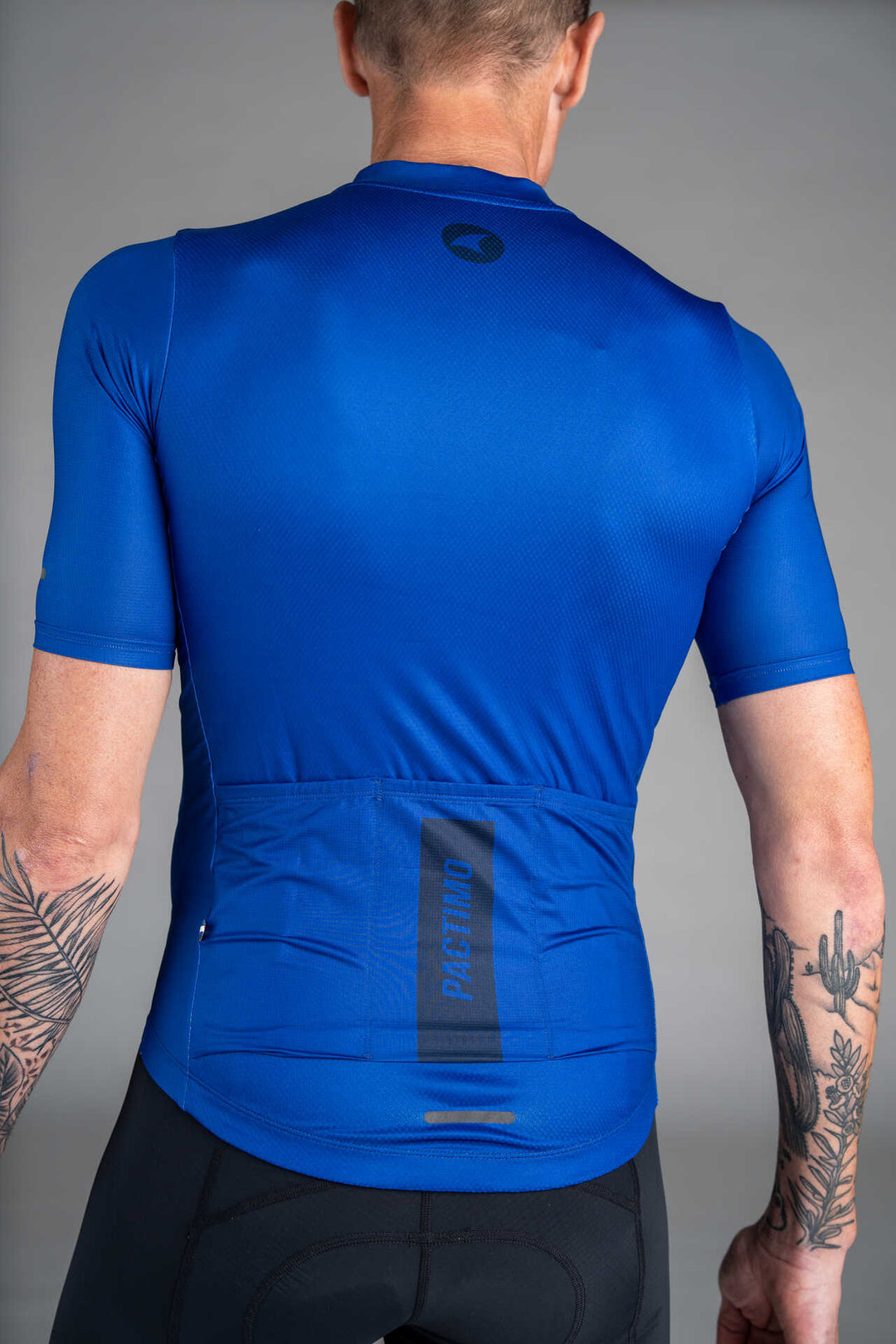 Men's Blue Ascent Aero Cycling Jersey - Back Pockets