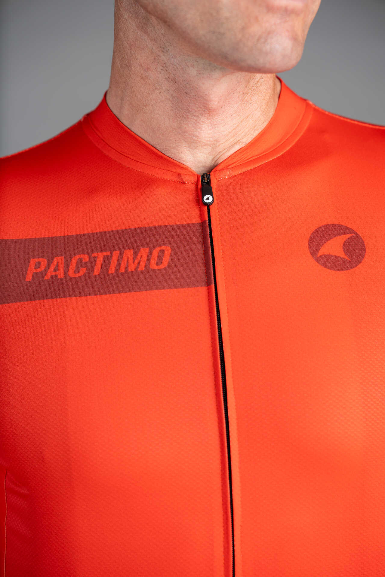 Men's Blue Ascent Aero Cycling Jersey - Collar