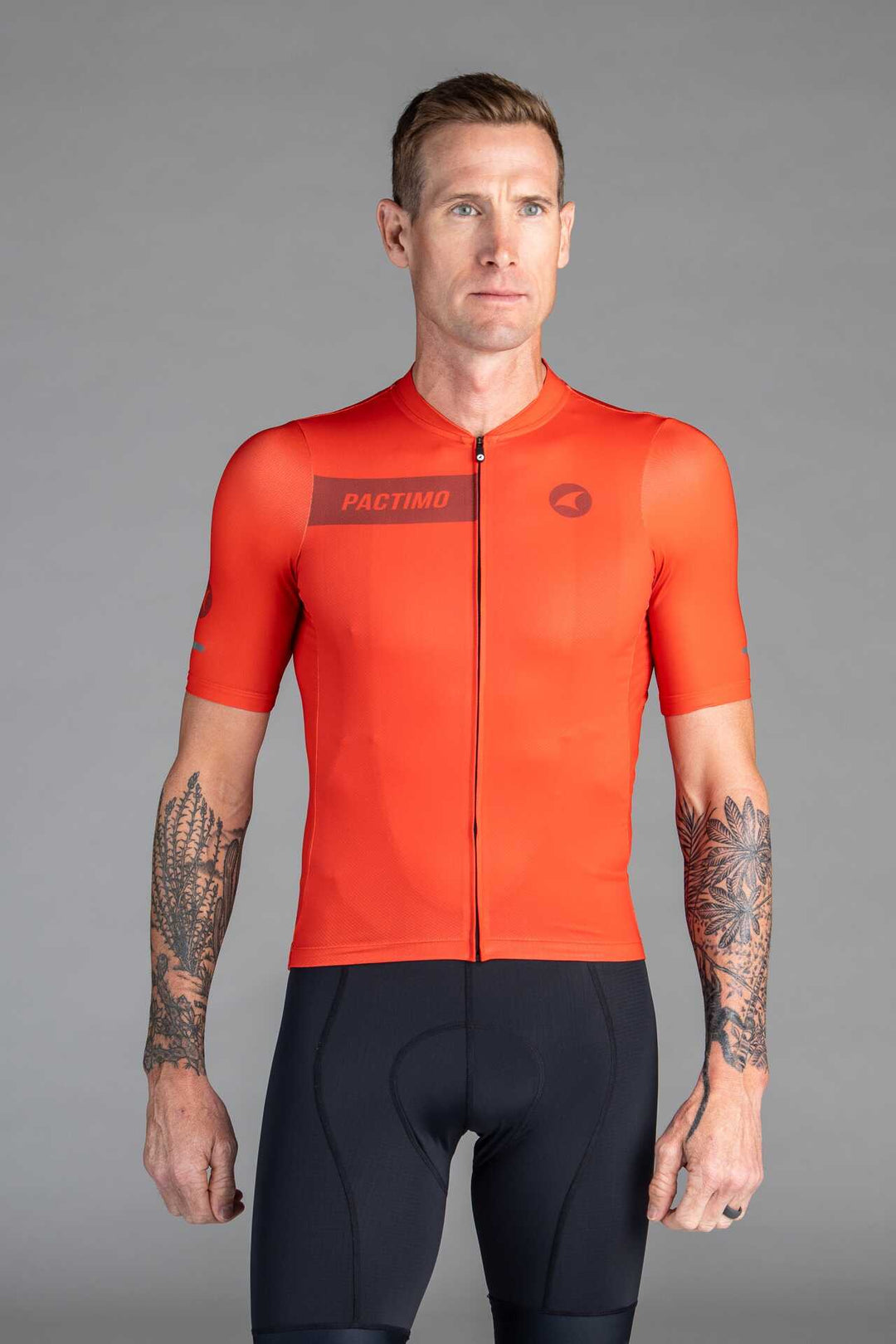 Men's Blue Ascent Aero Cycling Jersey - Front View