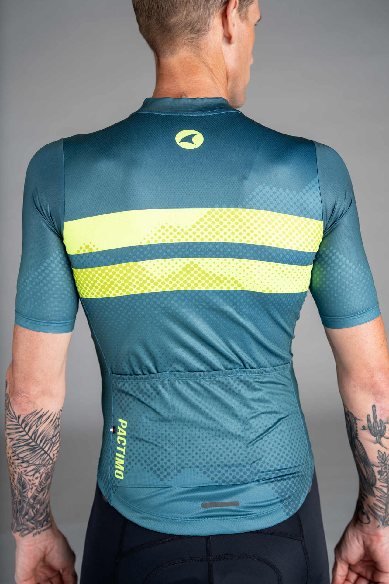 Men's Teal Ascent Aero Cycling Jersey - Back Pockets