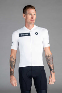 Men's White Ascent Aero Cycling Jersey - Front View