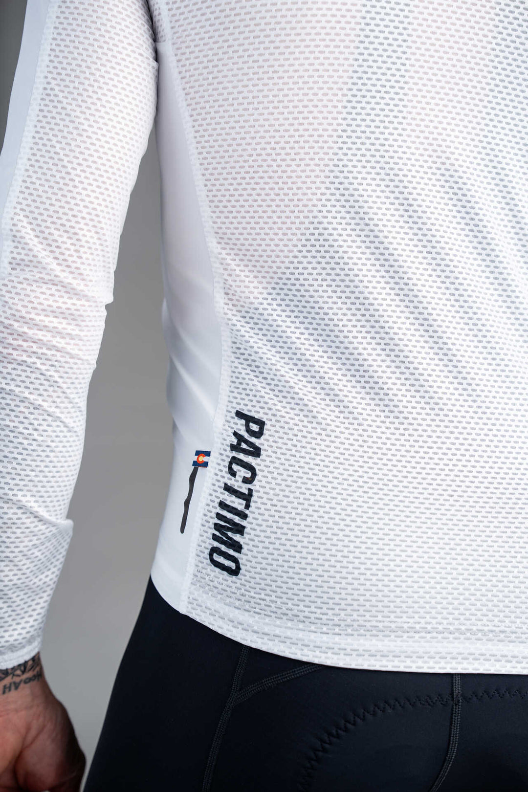 Men's White Packable Cycling Wind Jacket - Mesh Fabric