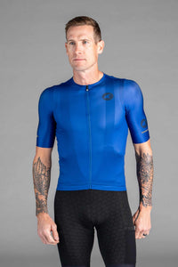 Men's Blue Range Aero Cargo Cycling Jersey - Front View