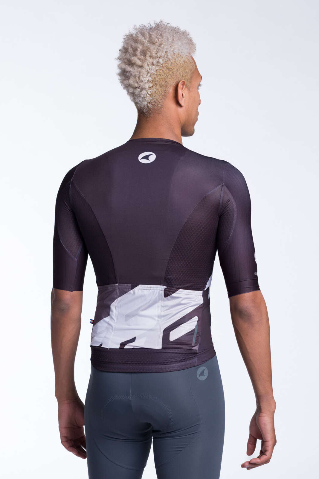 Men's Black Aero Cycling Jersey - Flyte Back View