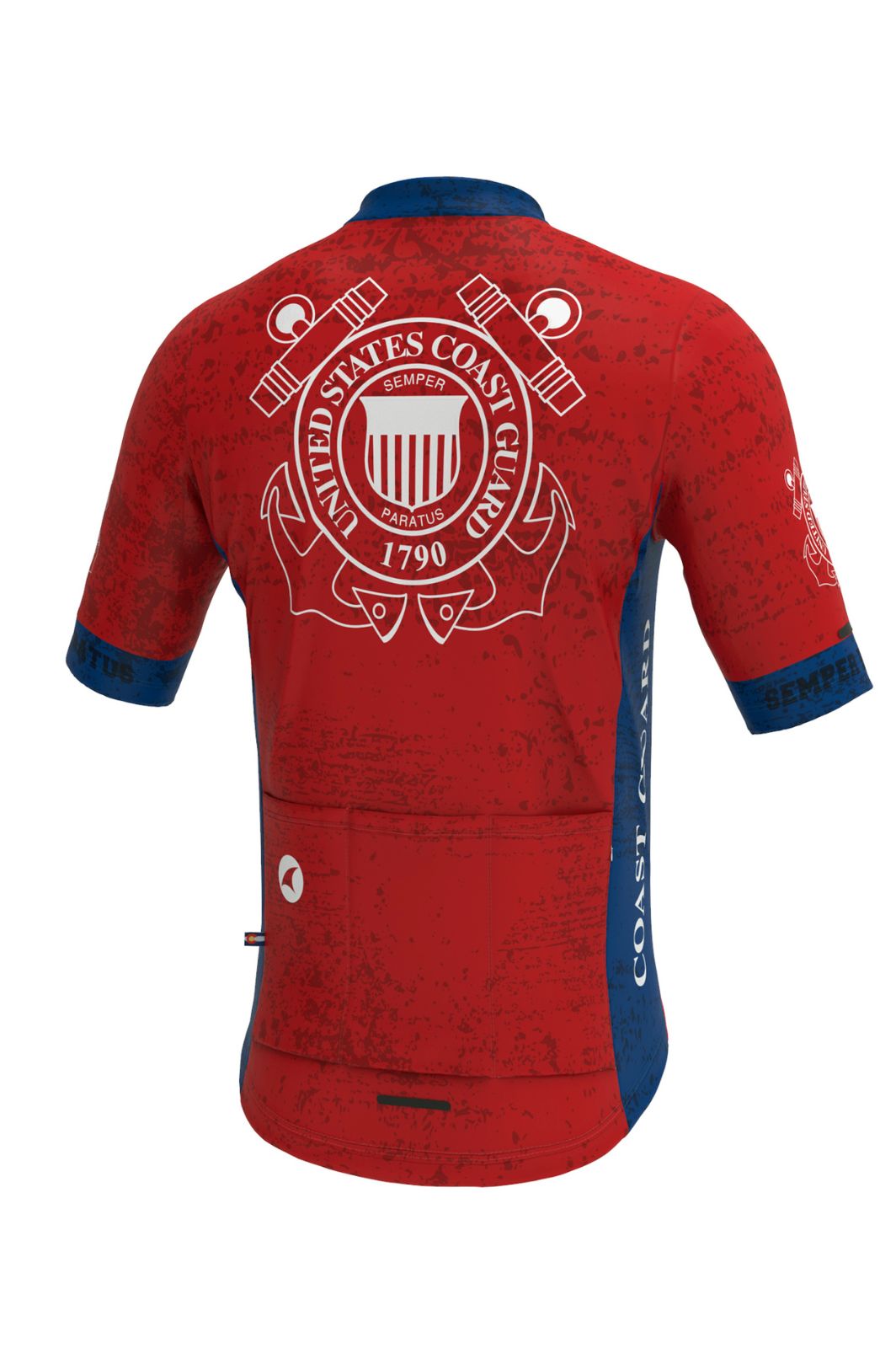 Men's US Coast Guard Cycling Jersey - Back View