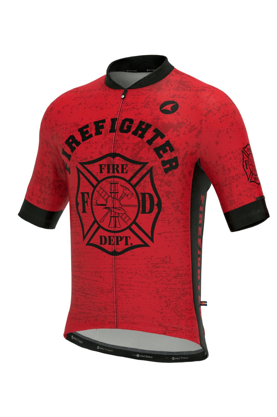 Men's First Responder Firefighter Cycling Jersey - Front View