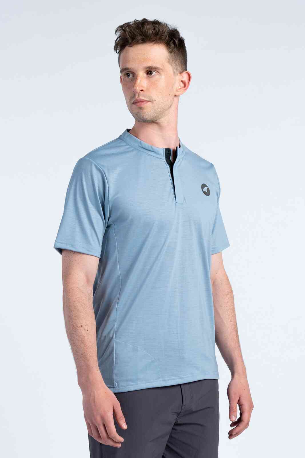 Light Blue MTB Shirt for Men - Front View