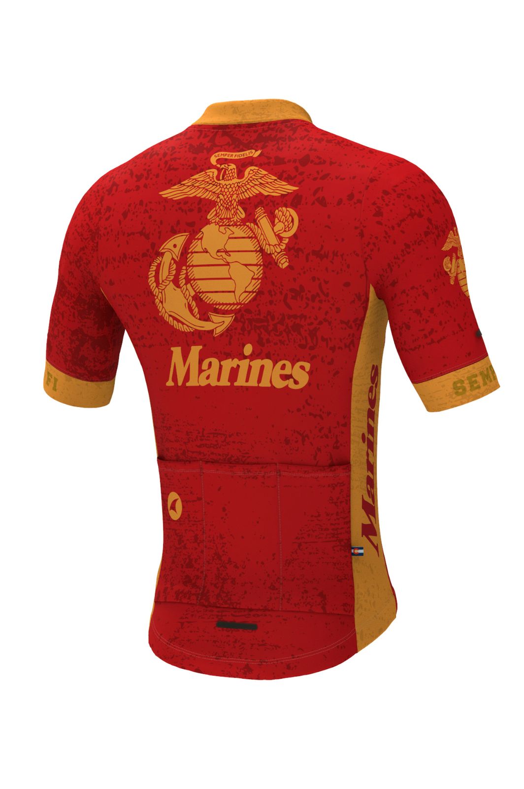 Men's US Marine Corps Cycling Jersey - Ascent Aero Back View