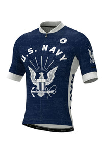 Men's US Navy Cycling Jersey - Ascent Aero Front View