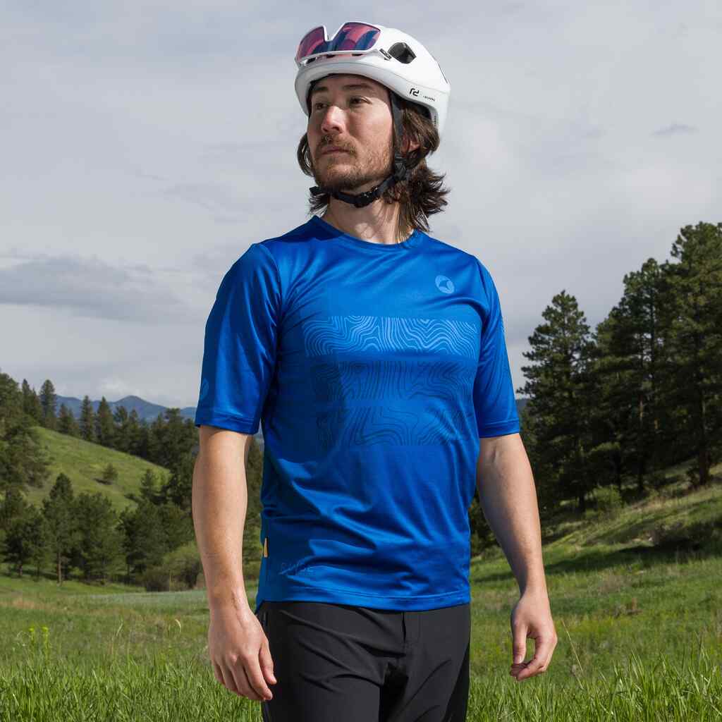 Men's Blue MTB Jersey - Range Trail