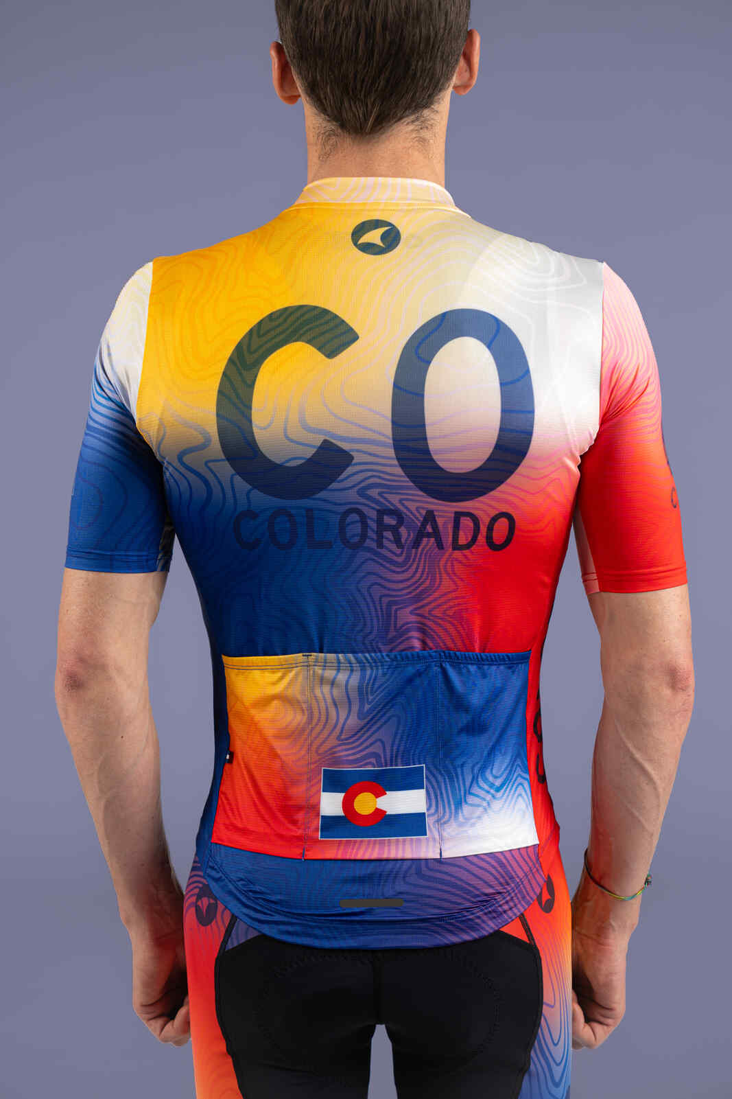 Men's Colorado Flag Cycling Jersey - Ascent Aero Back Pockets