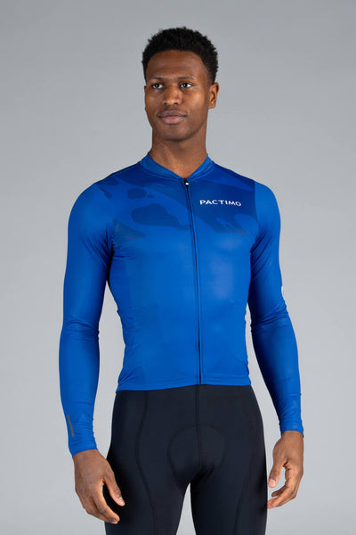 MensBlueAeroLongSleeveCyclingJ