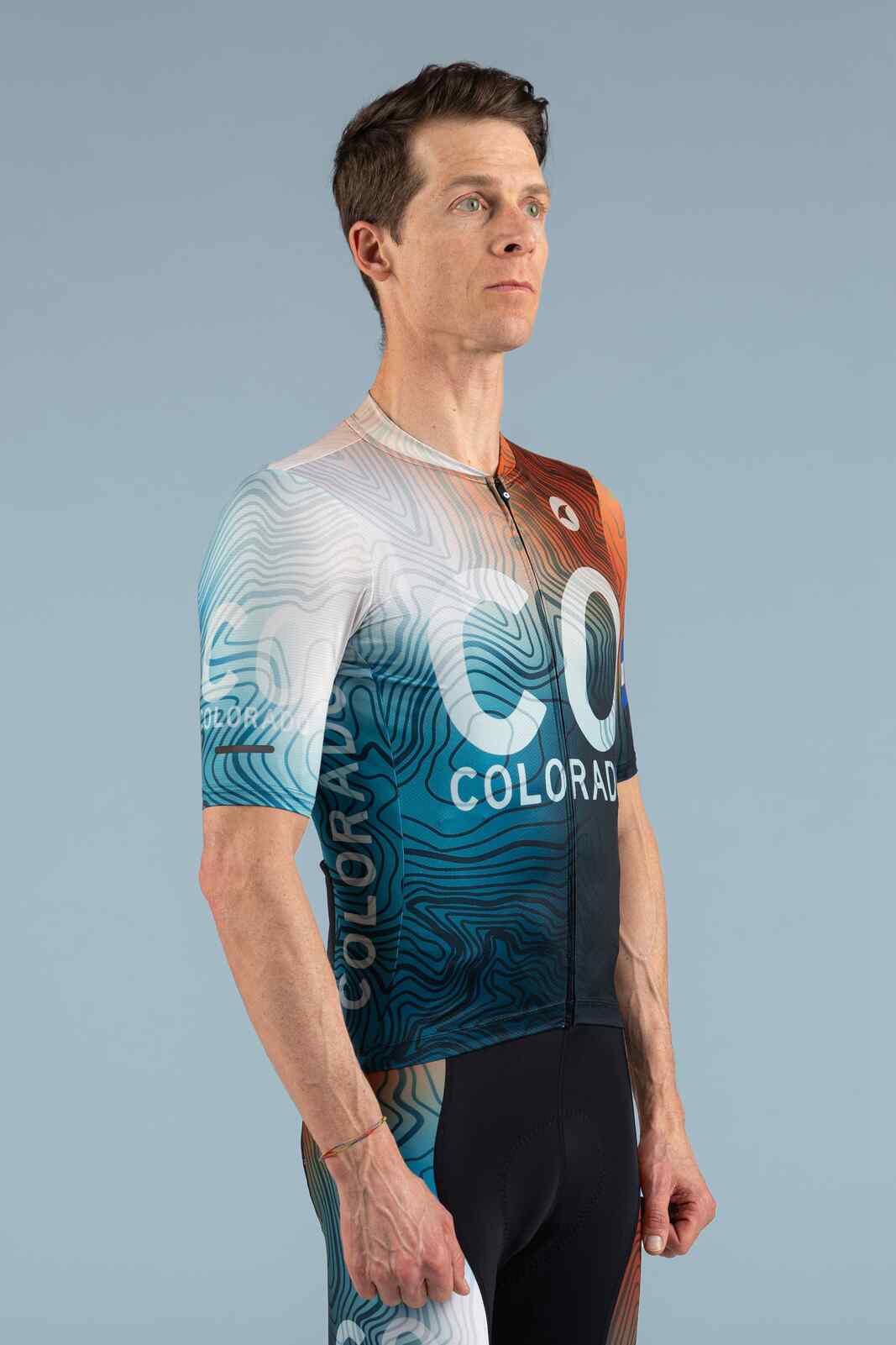 Men's Colorado Geo Cycling Jersey - Ascent Aero Front View