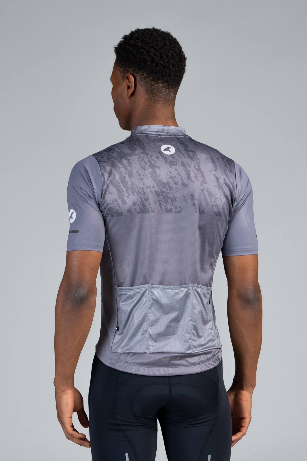 Men's Grey Ascent Cycling Jersey - Back View