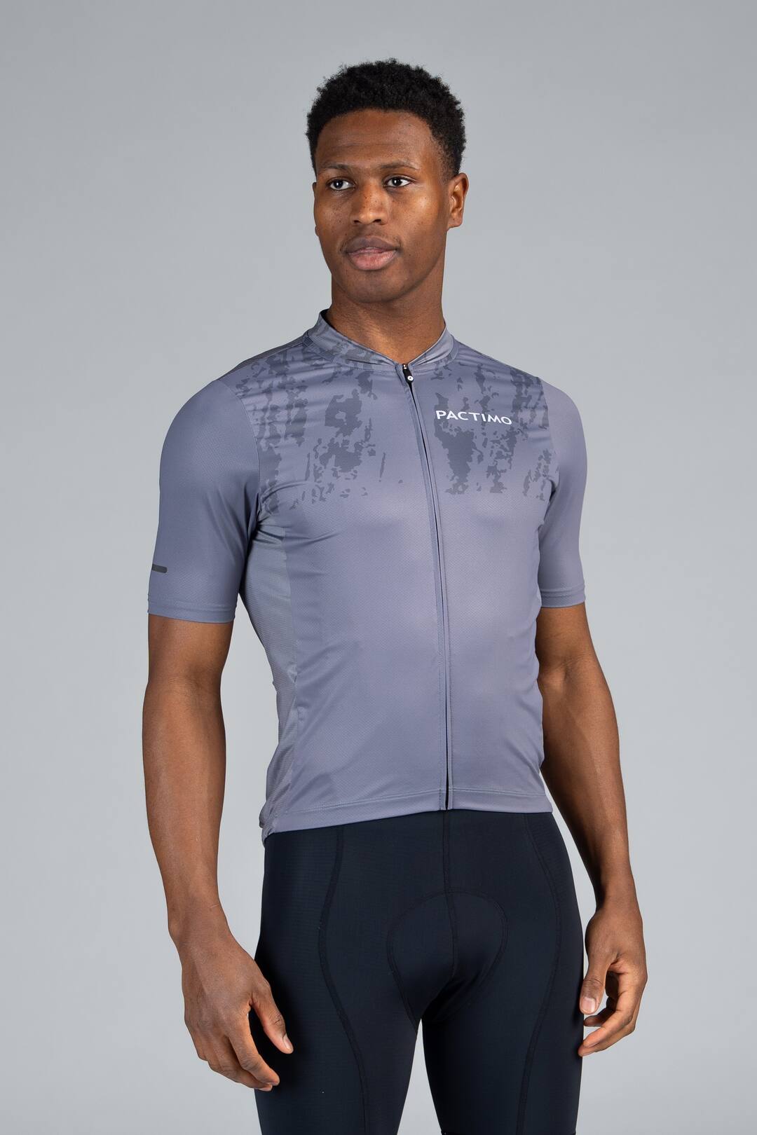 Men's Grey Ascent Cycling Jersey - Front View