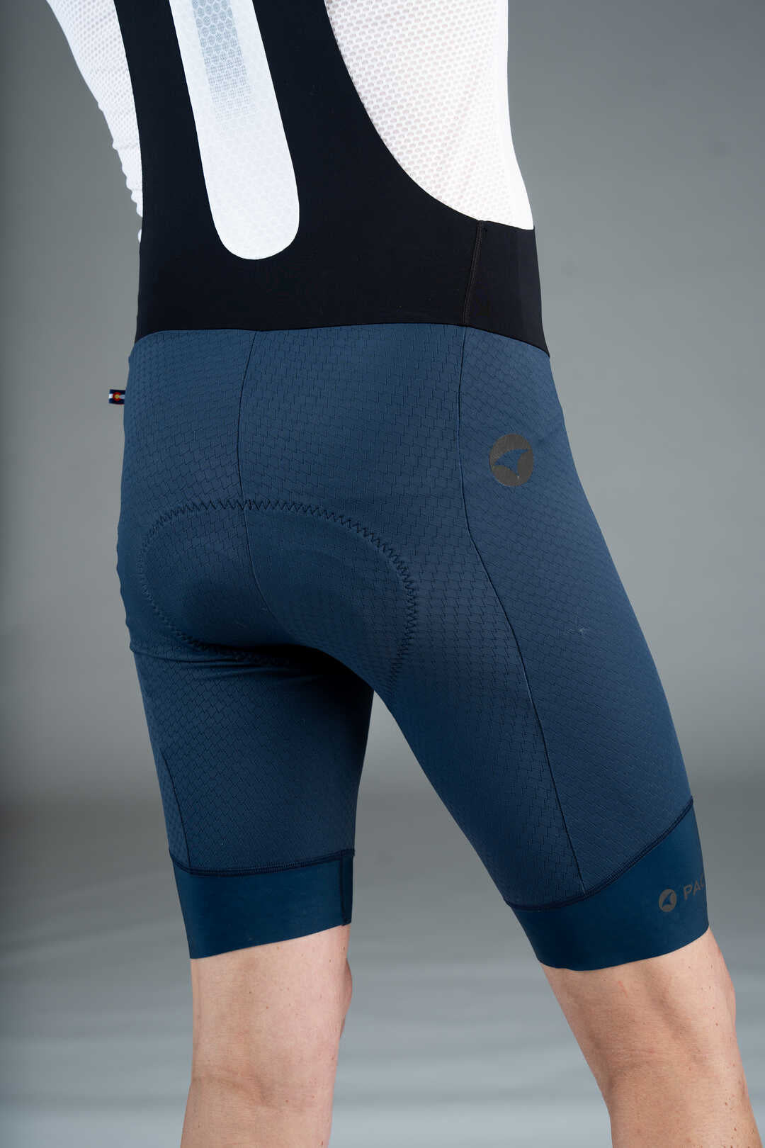 Men's Dark Navy Summit Raptor Cycling Bibs - Back Close-Up