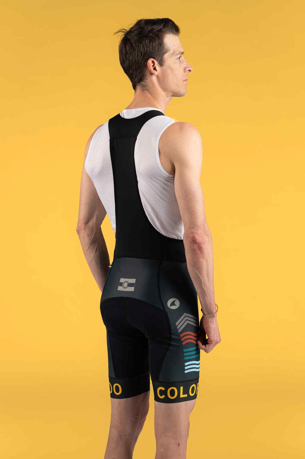 Men's Navy Blue Colorado Cycling Bibs - Back View