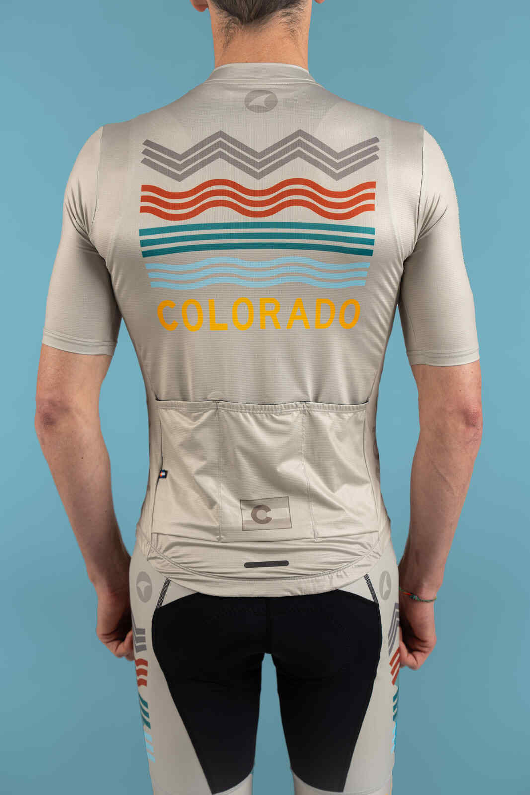 Men's White Colorado Cycling Jersey - Ascent Aero Back Pockets