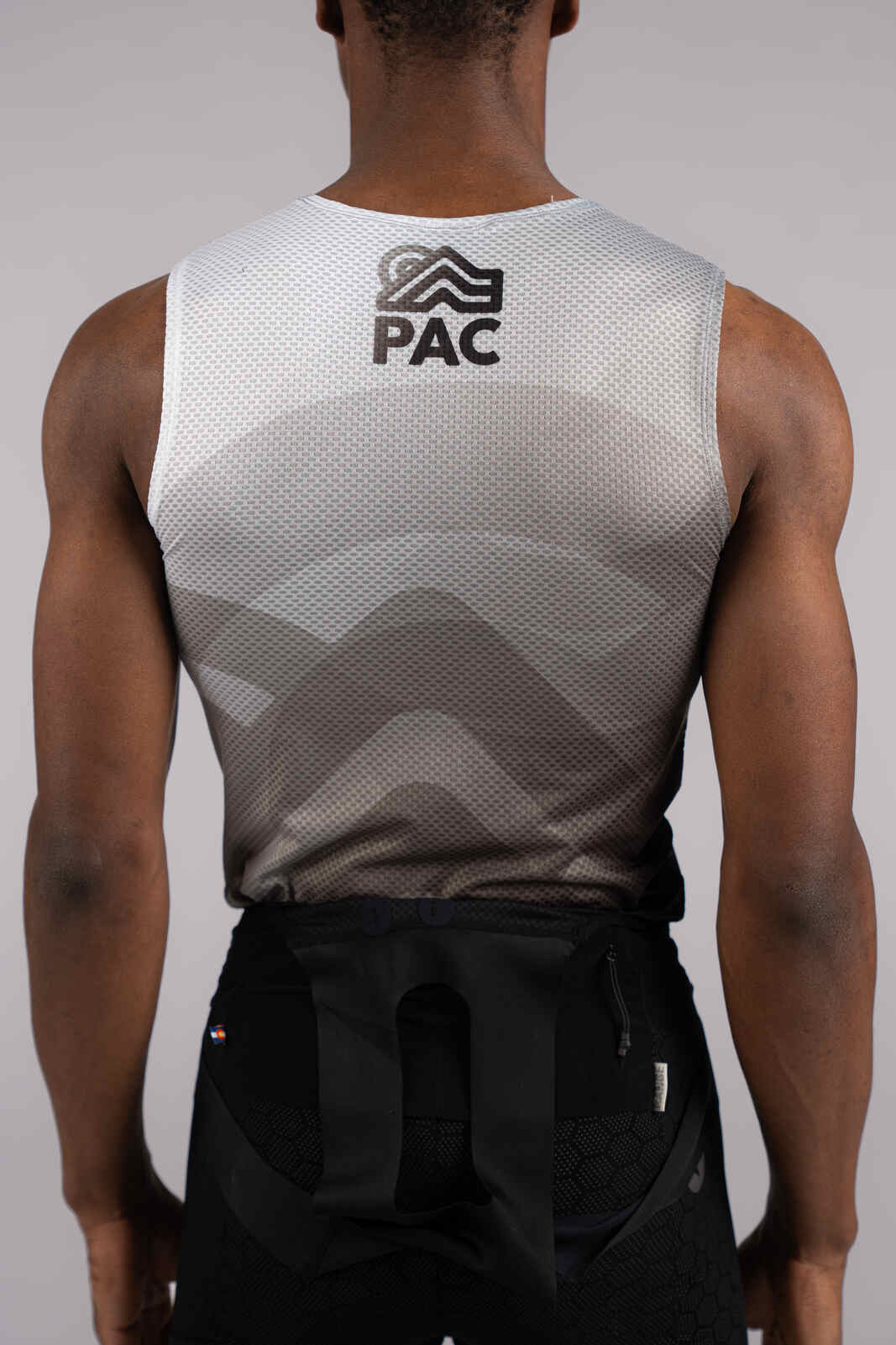 Men's PAC Zero-Weight Sleeveless Cycling Base Layer - Mono Fade Back View