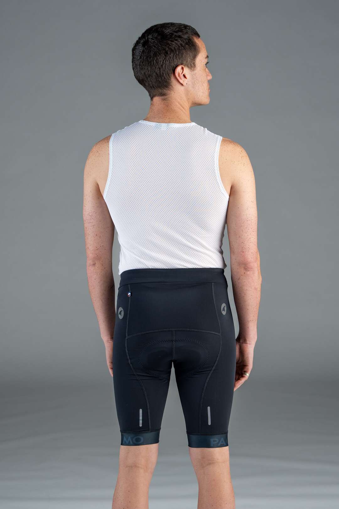 Men's Black Ascent Cycling Shorts - Back View