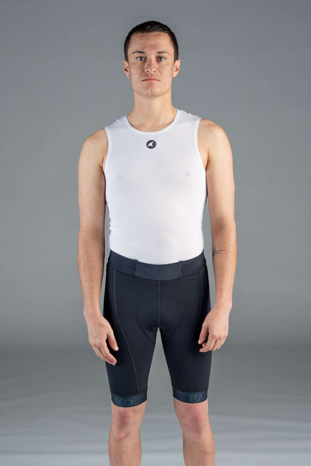 Men's Black Ascent Cycling Shorts - Front View
