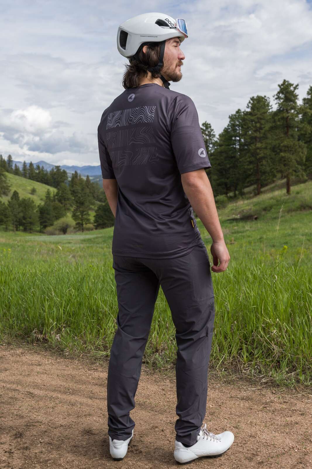 Men's Dark Gray MTB Pants - Back View