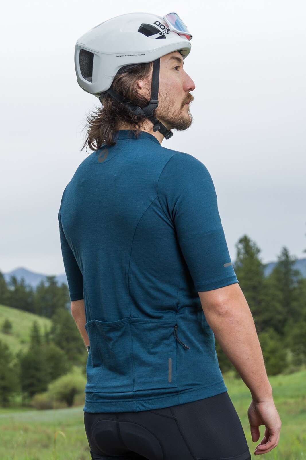 Men's Merino Wool Cycling Jersey - Back View