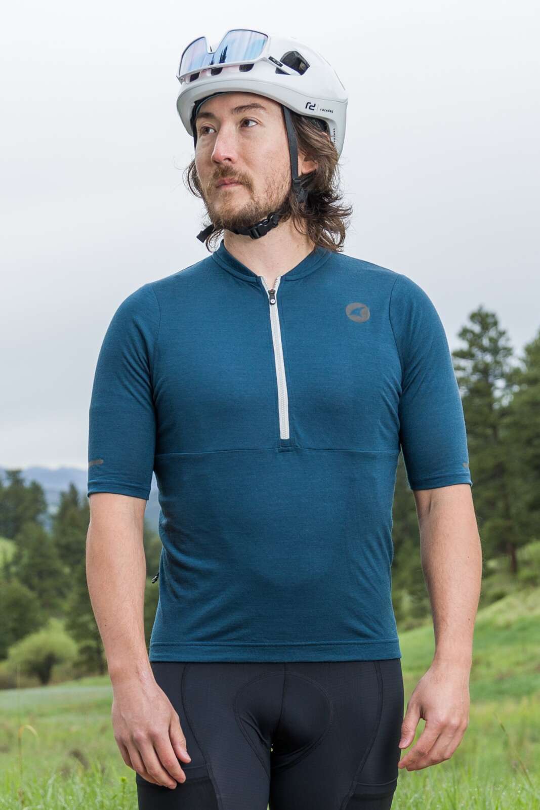 Men's Merino Wool Cycling Jersey - Front View