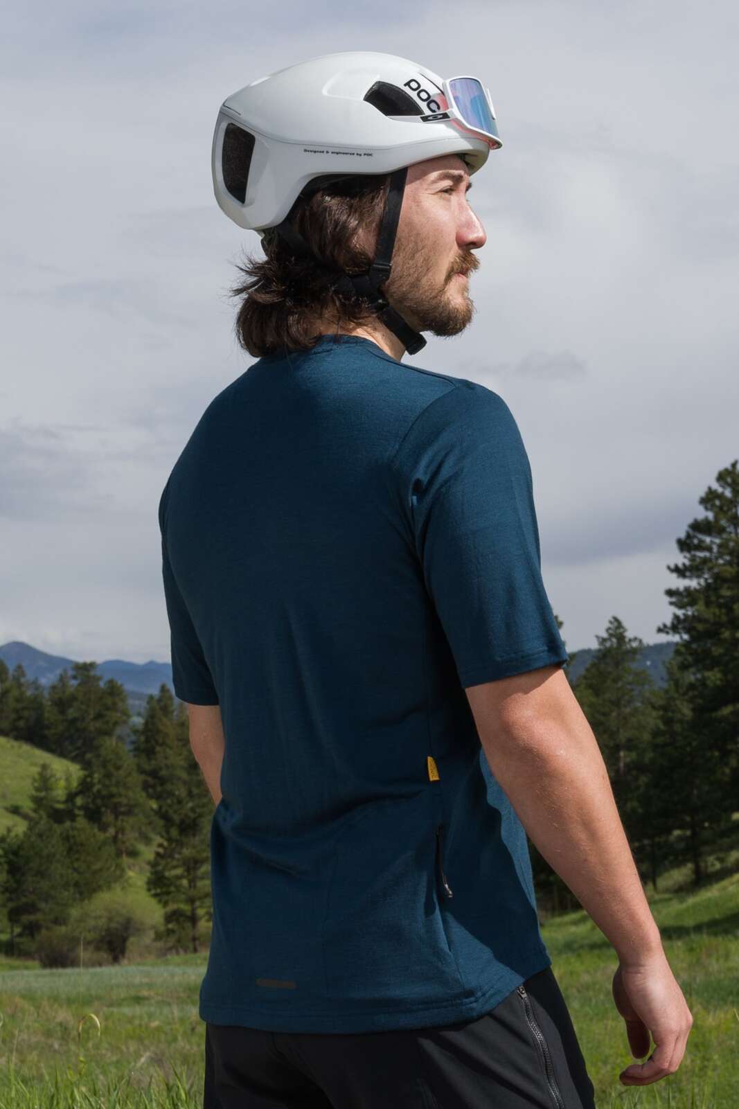 Men's Merino Wool Mountain Bike Shirt - Back View