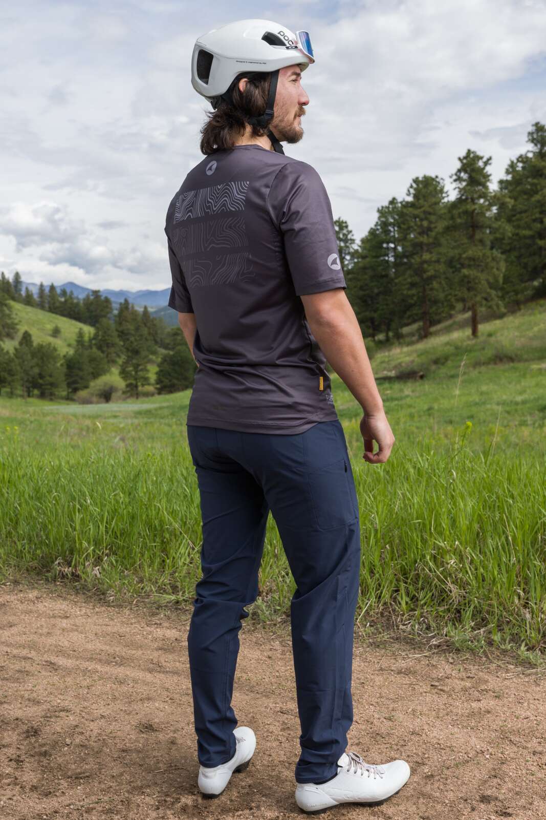 Men's Navy Blue MTB Pants - Back View