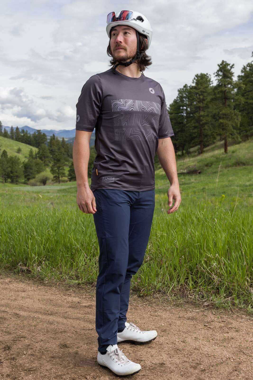 Men's Navy Blue MTB Pants - Front View