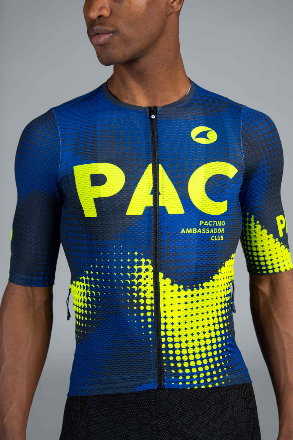 Men's PAC Aero Cargo Mesh Cycling Jersey - Azure Front Close-Up