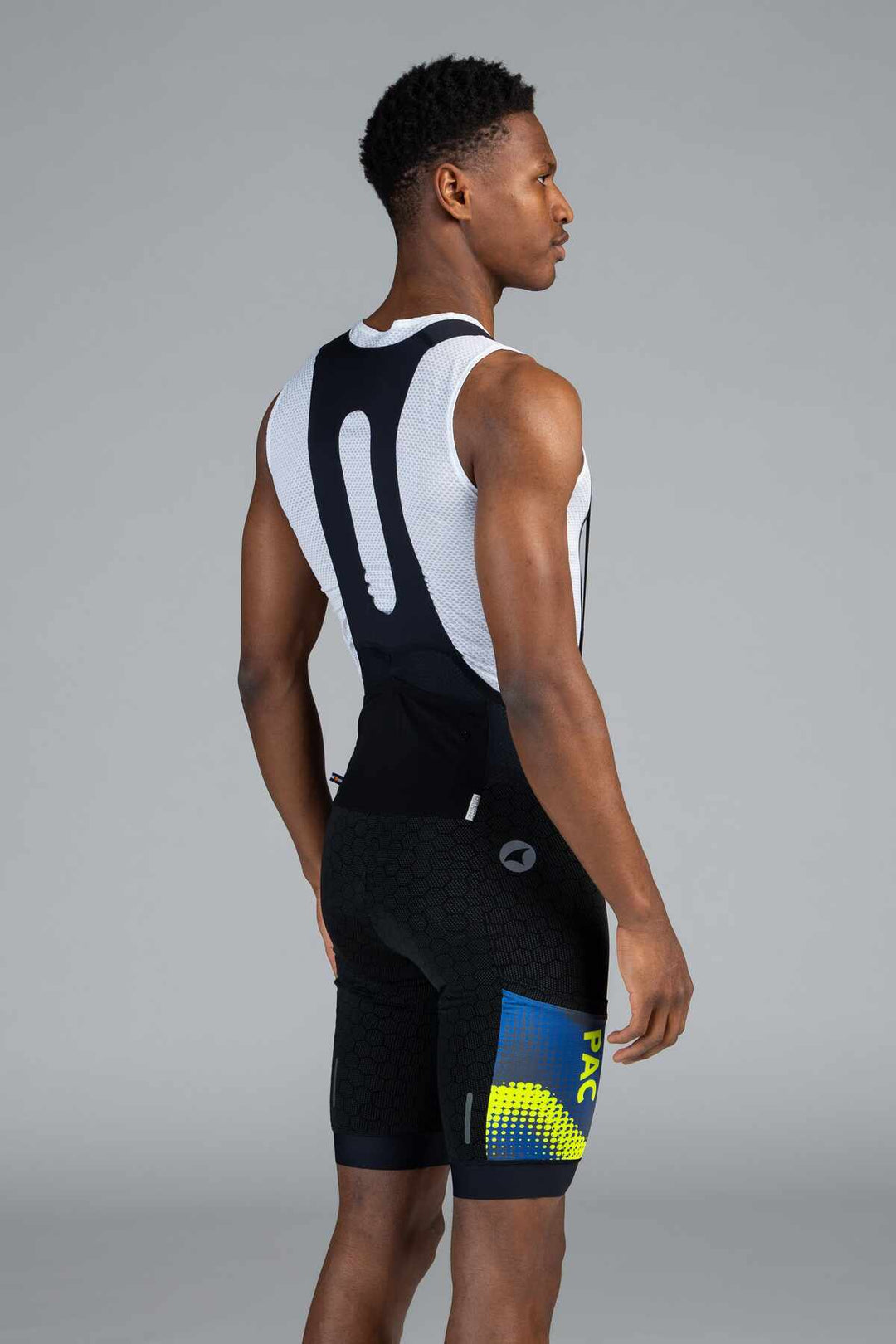 Men's PAC Cargo Bib Shorts - Azure Back View