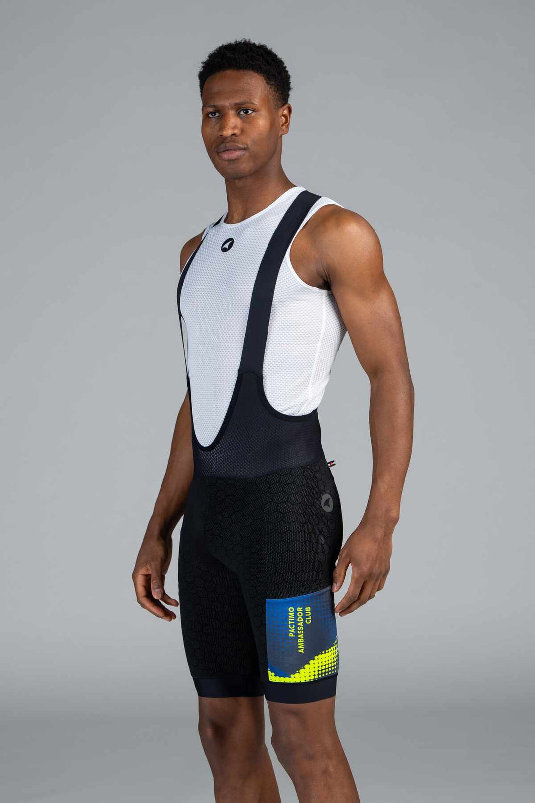 Men's PAC Cargo Bib Shorts - Azure Front View