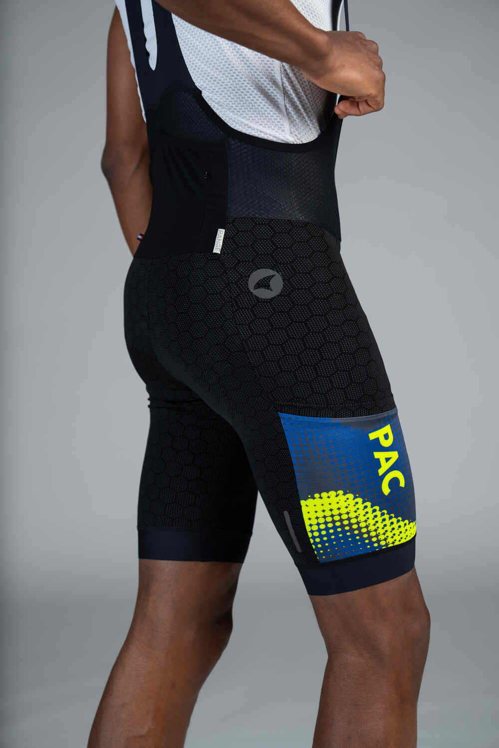 Men's PAC Cargo Bib Shorts - Azure Right Thigh