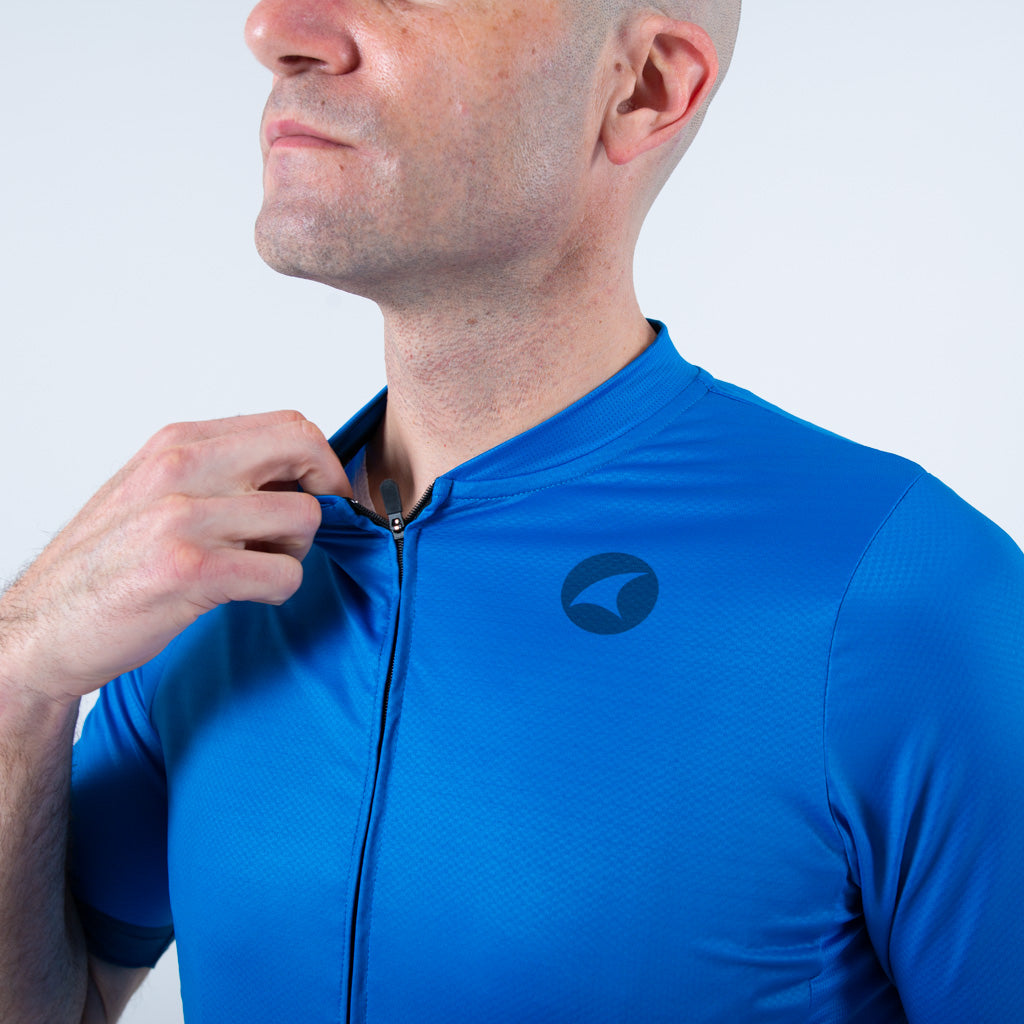 Ascent Cycling Jersey - Collar and Semi-Auto Lock Zipper