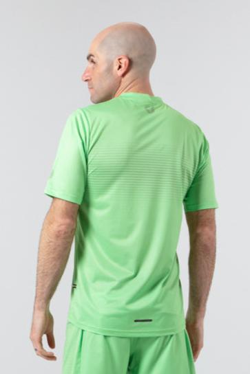 Men's Lime Green Running Shirt - Back View 