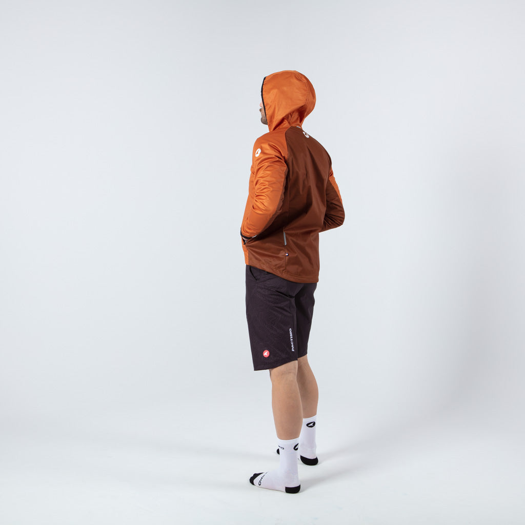 Men's Burnt Orange MTB Hoodie - Back Left View