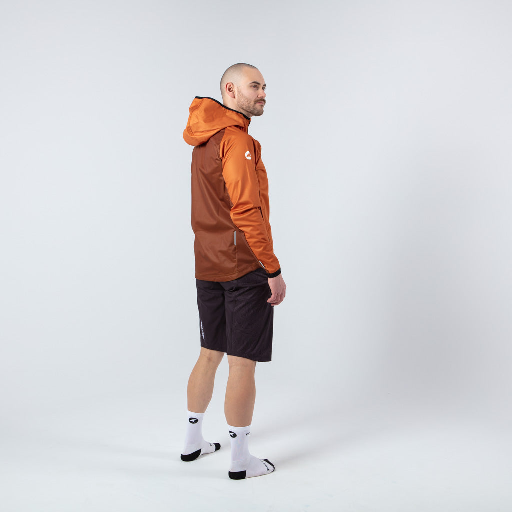 Men's Burnt Orange MTB Hoodie - Back View