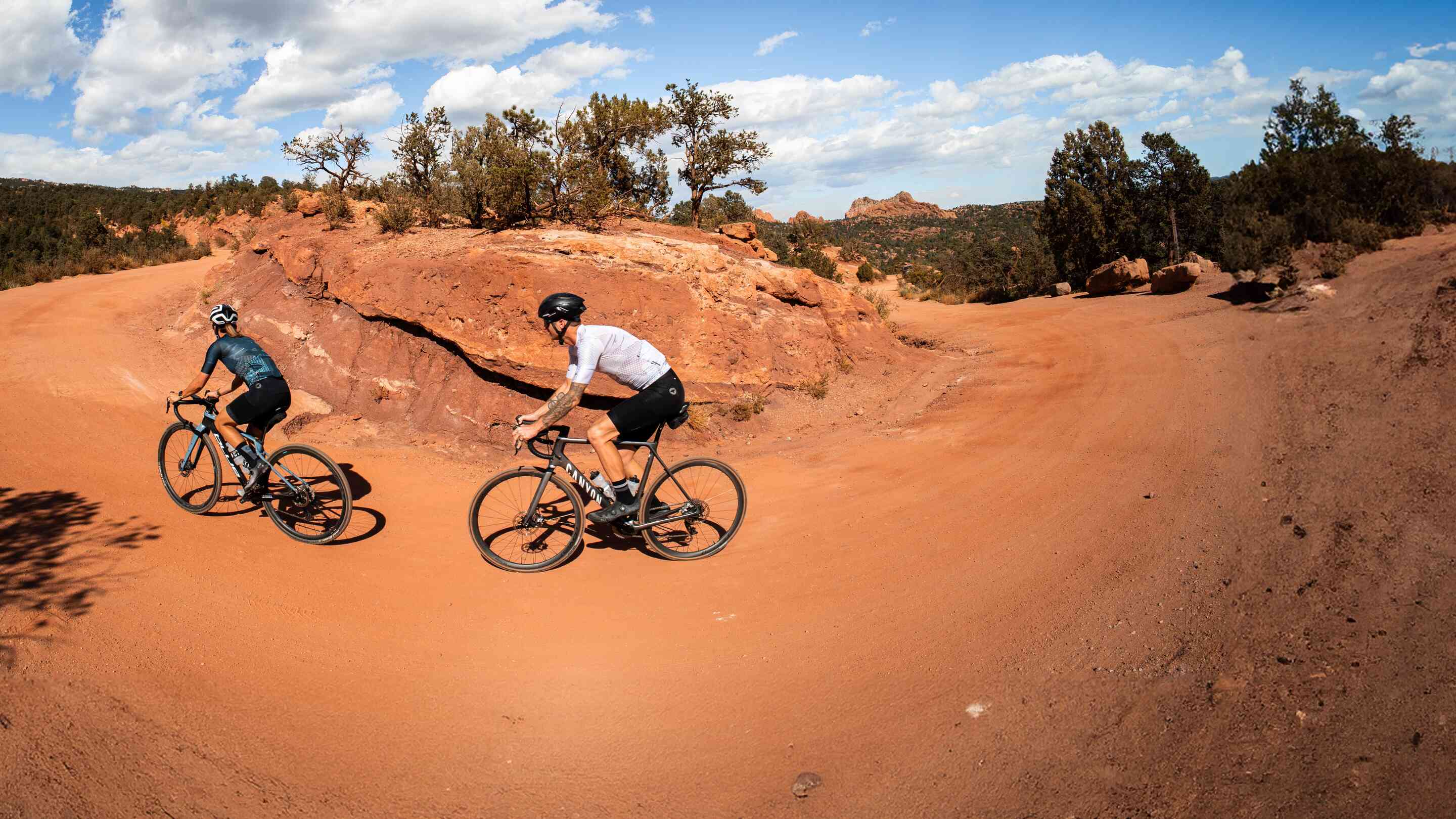 Gravel Cyclists in Colorado Springs Garden of the Gods