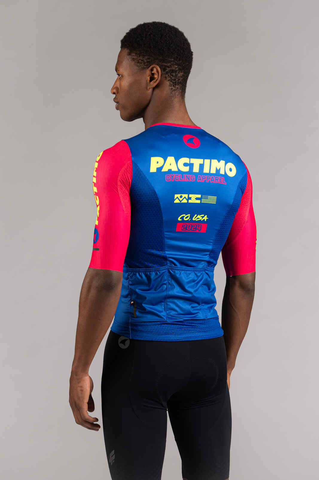 Men's Bayside Blue Flyte Cycling Jersey - Back View