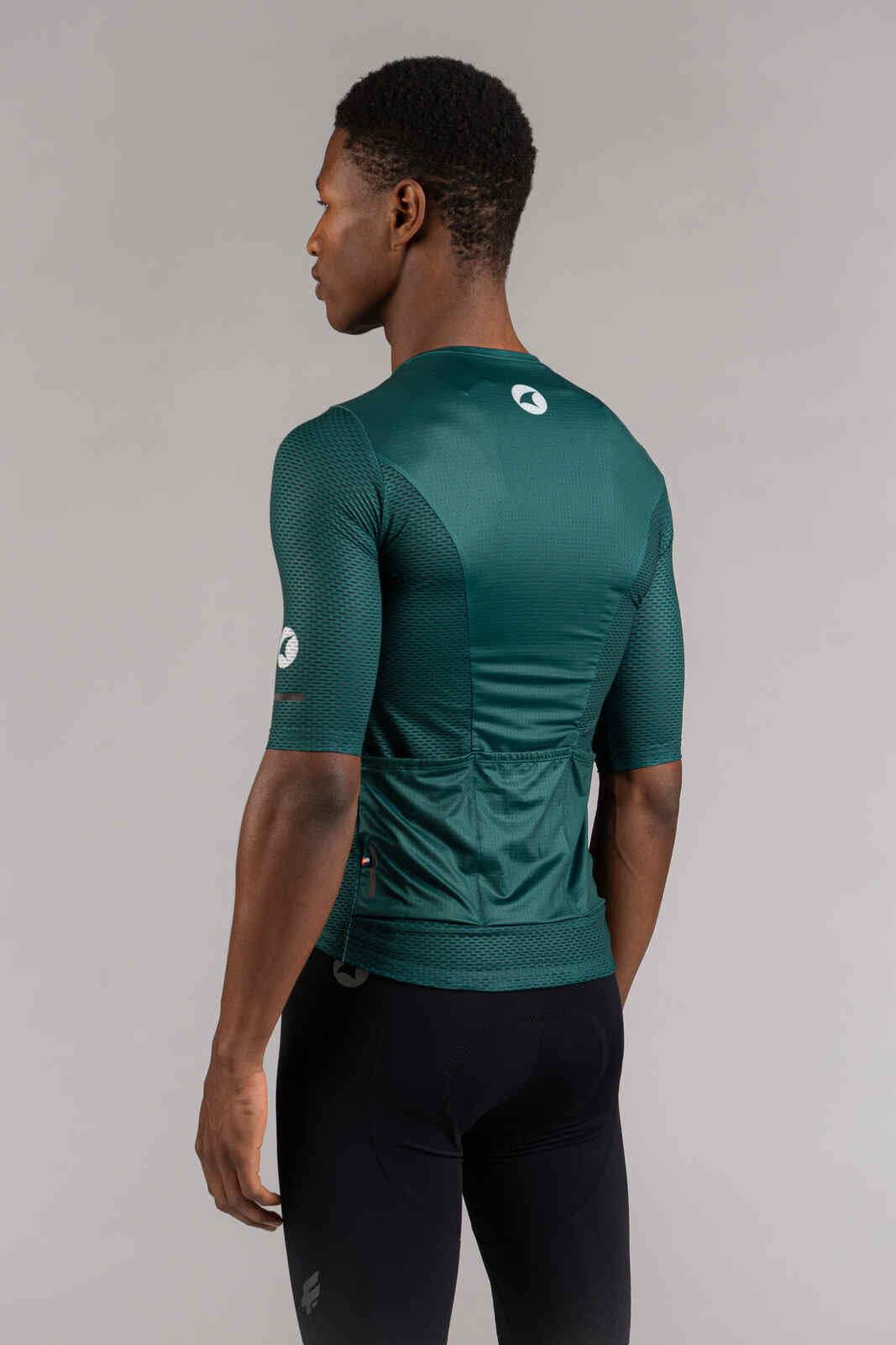 Men's Green Mesh Cycling Jersey - Back View