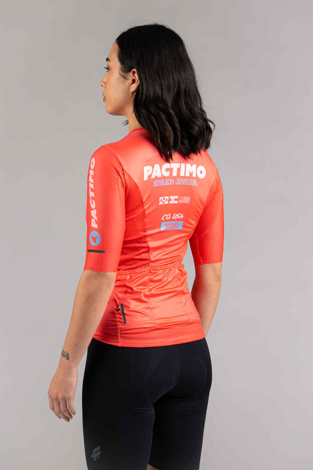 Women's Flyte Pink Cycling Jersey - Back View