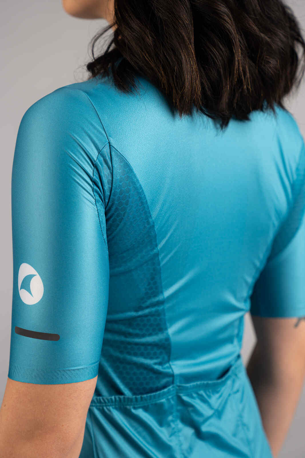 Women's Blue Summit Aero Cycling Jersey - Underarm Mesh Fabric