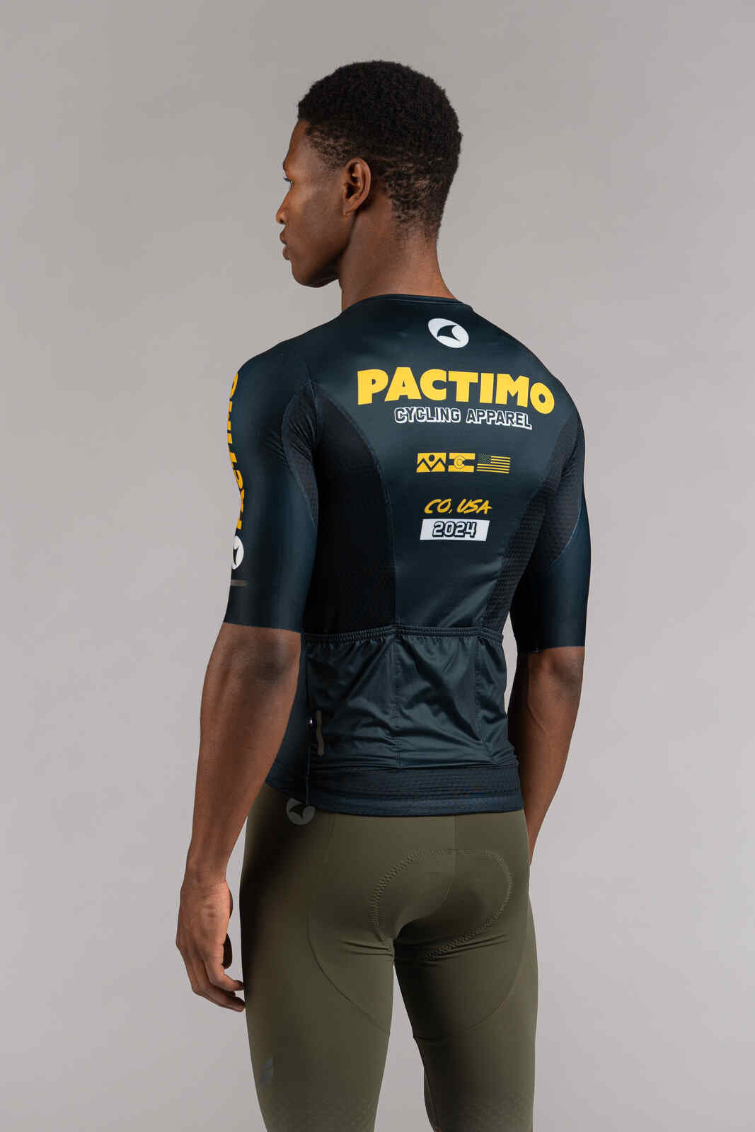 Men's Navy Blue Flyte Cycling Jersey - Back View