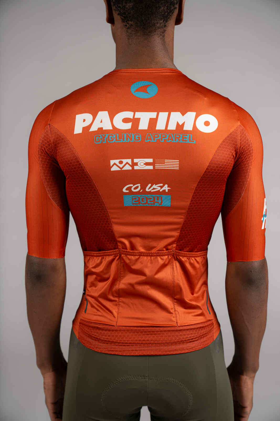 Men's Burnt Orange Flyte Cycling Jersey - Back Pockets