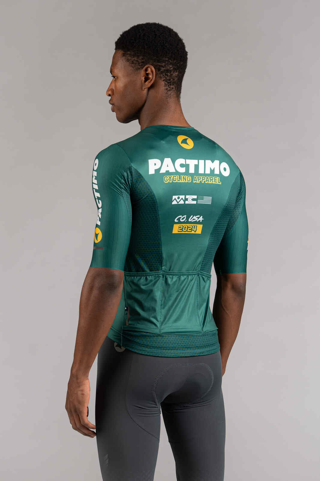 Men's Green Flyte Cycling Jersey - Back View