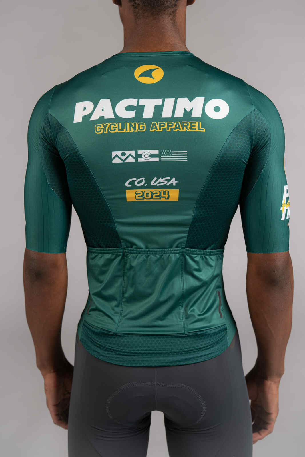 Men's Green Flyte Cycling Jersey - Back Pockets