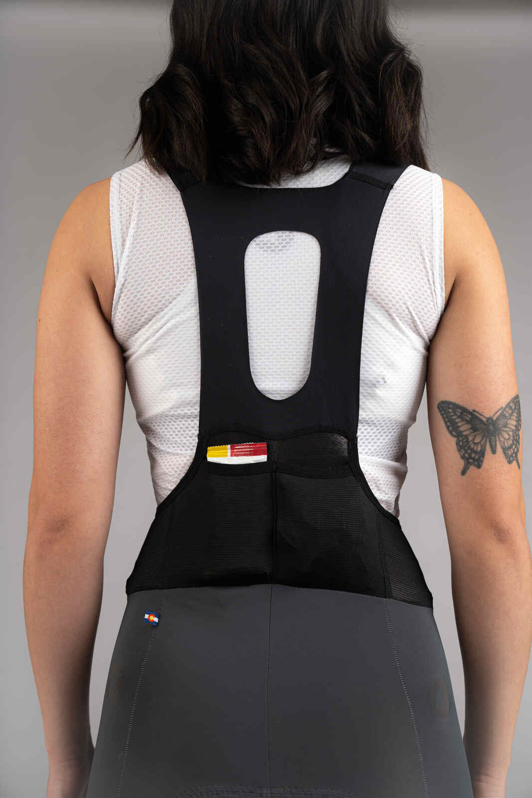 Women's Charcoal Cycling Bibs - Flyte Uppers and Pockets